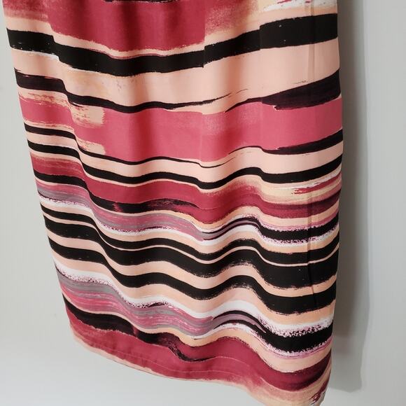 LOFT Striped Boat Neck Sleeveless Cinched Dress Small - Picture 4 of 11